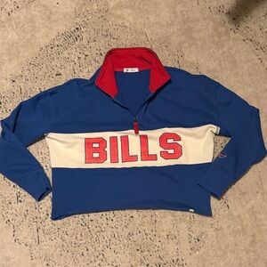 Women’s ‘47 Bills Cropped Quarter-zip Shirt